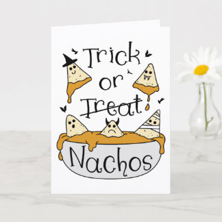 Grappige Halloweenkaart Griezels Nacho's Cartoon Kaart
