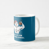 Grappige haltersnowman kerst gym workout koffiemok (Voorkant rechts)