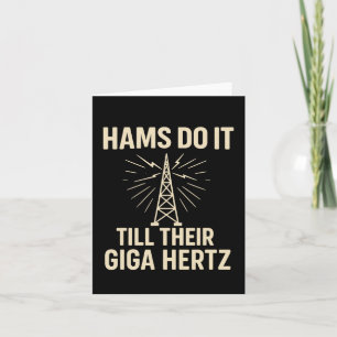 Grappige ham radio operator hams doen het tot hun  kaart