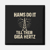 Grappige ham radio operator hams doen het tot hun  magneet (Voorkant)