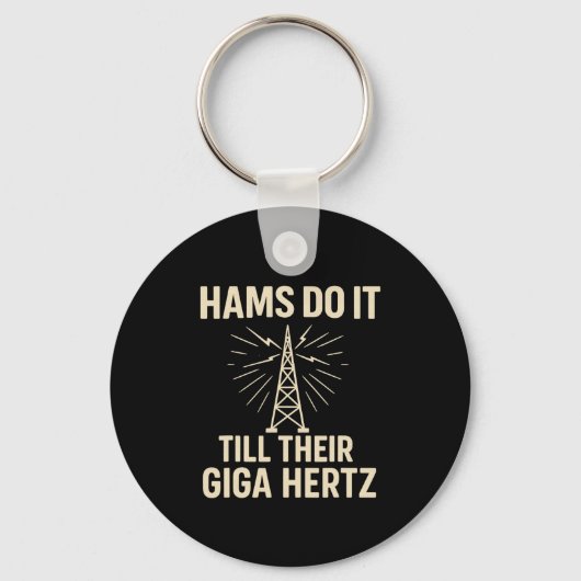 Grappige ham radio operator hams doen het tot hun sleutelhanger (Voorkant)