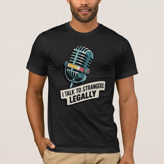 Grappige Ham Radio T-shirt - Ik Praat met Vreemden (Voorkant)