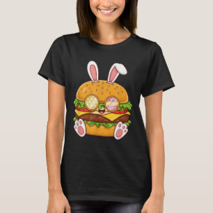 Grappige Hamburger Bunny Paaseieren Paasdag Vrouwe T-shirt