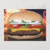 GRAPPIGE HAMBURGER CHEESEBURGER BRIEFKAARTEN (Voorkant)