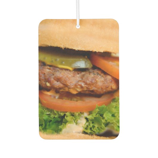 Grappige hamburger cheeseburger overal print eten luchtverfrisser (Voorkant)