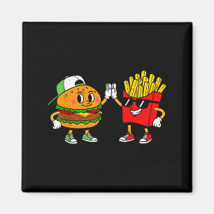 Grappige Hamburger Franse Frieten Combo Snacks Fas Magneet