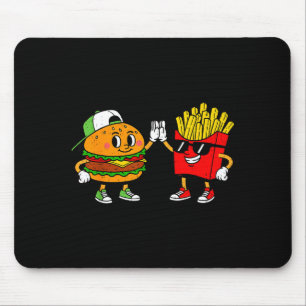 Grappige Hamburger Franse Frietjes Combo Snacks Fa Muismat