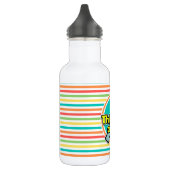 Grappige hamer; heldere regenboogstrepen waterfles (Links)