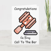 Grappige hamer oproep aan de bar felicitatiekaarte kaart (Voorkant)