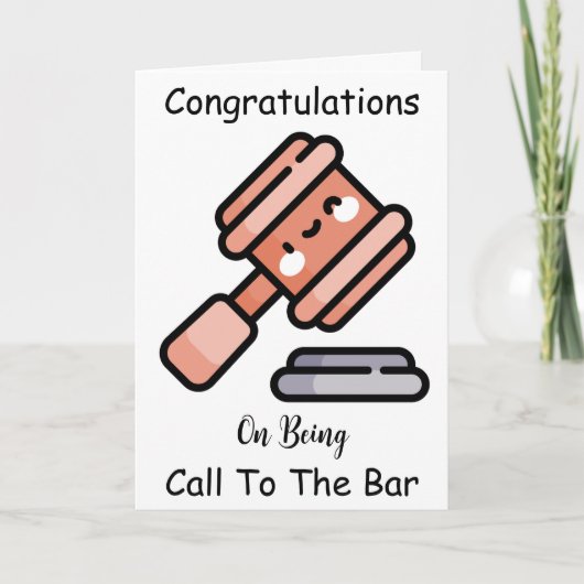 Grappige hamer oproep aan de bar felicitatiekaarte kaart (Voorkant)