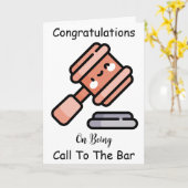 Grappige hamer oproep aan de bar felicitatiekaarte kaart (Gele Bloem)