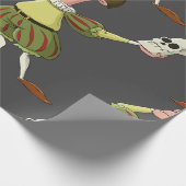 Grappige Hamlet Shakespeare-acteur met schedel Cadeaupapier (Hoek)