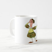 Grappige Hamlet Shakespeare-acteur met schedel Koffiemok (Voorkant links)