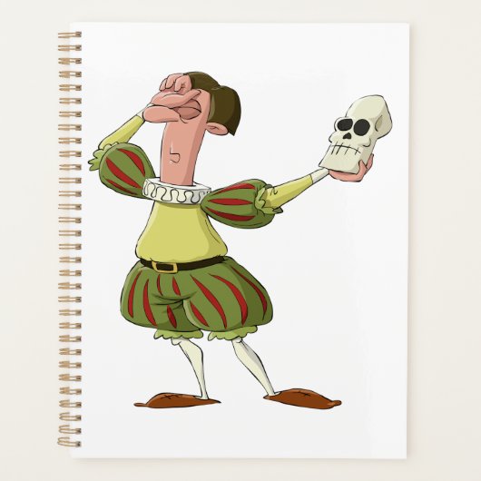 Grappige Hamlet Shakespeare-acteur met schedel Planner (Voorkant)