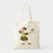 Grappige Hamlet Shakespeare-acteur met schedel Tote Bag (Voorkant)