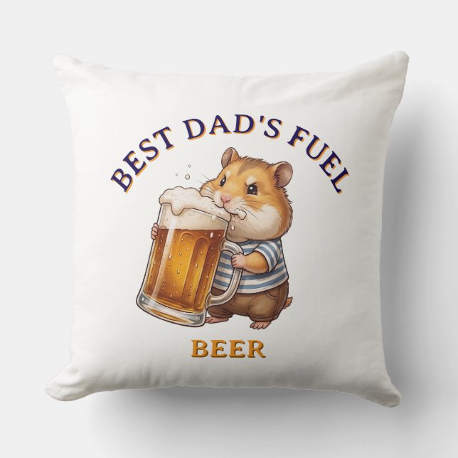 Grappige Hamster die Bier Drinkt - Kussen (Voorkant)