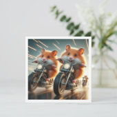 Grappige Hamster Diner uitnodiging, Hamster Kaart (Staand voorkant)