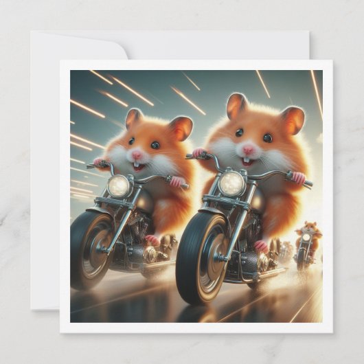 Grappige Hamster Diner uitnodiging, Hamster Kaart (Voorkant)