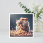 Grappige Hamster Diner uitnodiging, Hamster Kaart (Staand voorkant)
