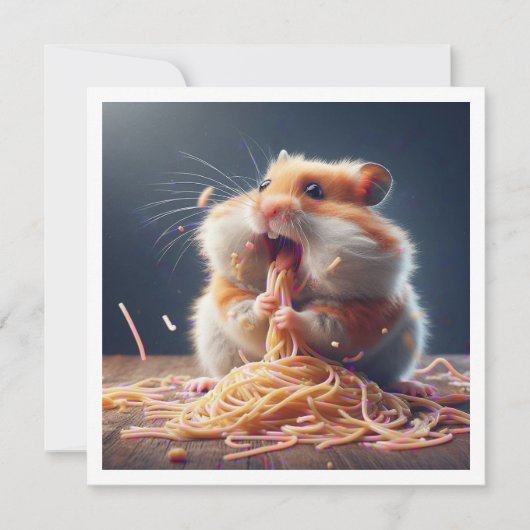 Grappige Hamster Diner uitnodiging, Hamster Kaart (Voorkant)
