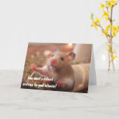 Grappige hamster in kooi gevangenis goede gedrag g kaart (Gele Bloem)