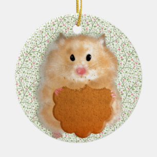 Grappige hamster karakter illustratie keramisch ornament