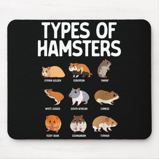 Grappige Hamster Kunst Voor Mannen Vrouwen Jongens Muismat (Voorkant)