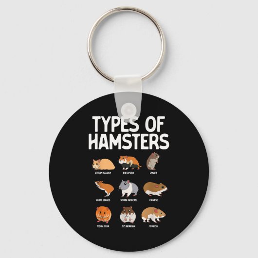 Grappige Hamster Kunst Voor Mannen Vrouwen Jongens Sleutelhanger (Voorkant)