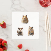 Grappige Hamster Meme Vredesteken Servet (Insitu)