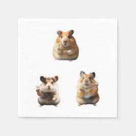 Grappige Hamster Meme Vredesteken Servet