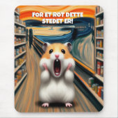 Grappige hamster schreeuwt in de stijl van Edvard Muismat (Voorkant)