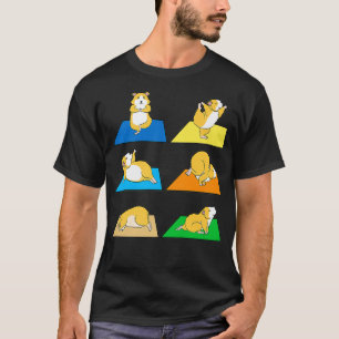 Grappige Hamster Yoga Cavia Knaagdier Nieuwe Premi T-shirt