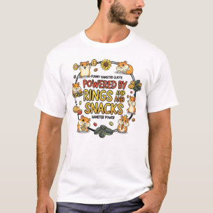 Grappige hamsterringen en snacks citaat t-shirt