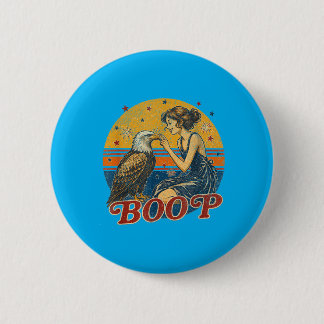 Grappige Hand Boop Neus Meisje Adelaar Grappig Pat Ronde Button 5,7 Cm