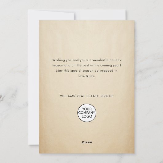 Grappige Hand Getrokken Kerst Reinders Corporate Feestdagenkaart (Achterkant)