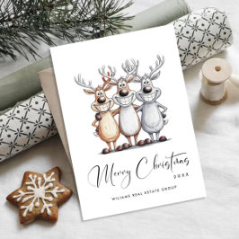 Grappige Hand Getrokken Kerst Reinders Corporate Feestdagenkaart