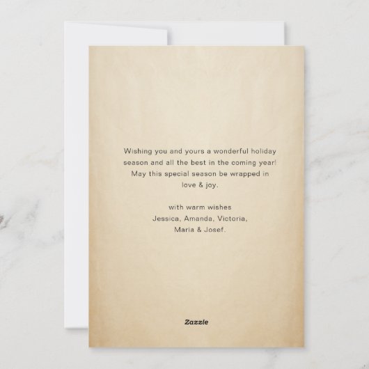 Grappige Hand Getrokken Kerst Reinders Feestdagenkaart (Achterkant)