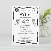 Grappige Hand getrokken Vriendschappen geven WTF D Kaart (Staand voorkant)