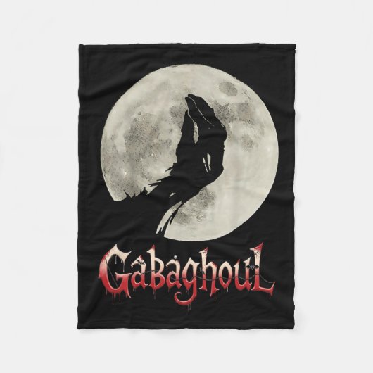 Grappige Hand Maan Gabagool Halloween Fleece Deken (Voorkant)