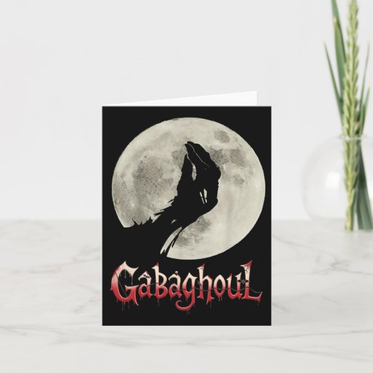 Grappige Hand Maan Gabagool Halloween Kaart (Voorkant)