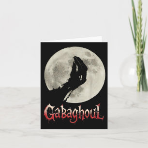 Grappige Hand Maan Gabagool Halloween Kaart