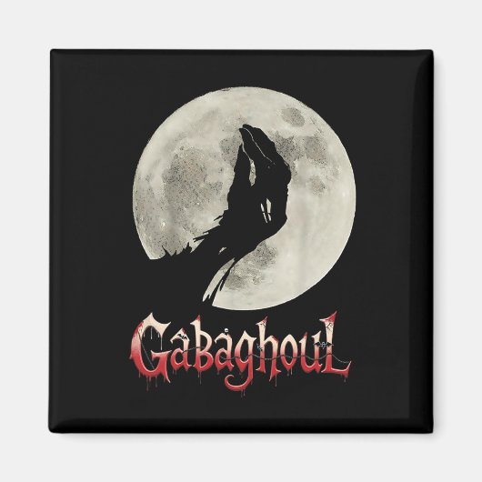 Grappige Hand Maan Gabagool Halloween Magneet (Voorkant)