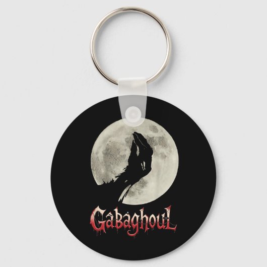 Grappige Hand Maan Gabagool Halloween Sleutelhanger (Voorkant)