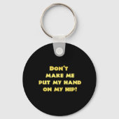 Grappige hand op heup grap sleutelhanger (Achterkant)