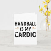 Grappige Handbal is mijn Cardio - sport Cadeau Kaart (Gele Bloem)