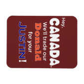 Grappige Handel Donald voor Justin Magnet Magneet (Horizontaal)