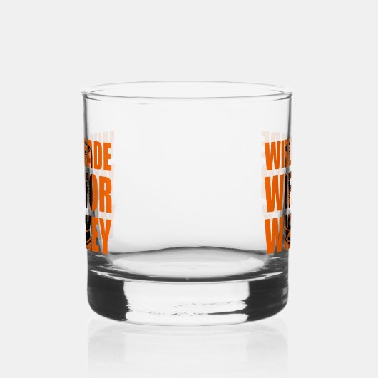 Grappige handel Vrouw woord kunst Whisky Glas (Links)