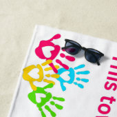 GRAPPIGE HANDEN VAN HET STRAND HANDDOEK (In situ)