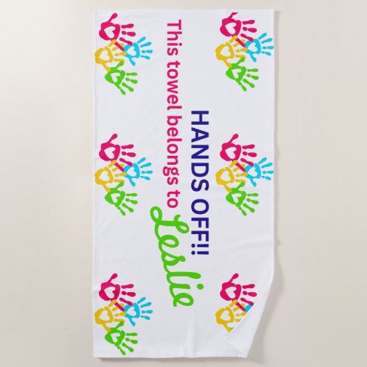 GRAPPIGE HANDEN VAN HET STRAND HANDDOEK (Voorkant)