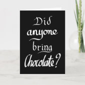 Grappige Handgeschreven Chocolade Citaat Beterscha Kaart (Voorkant)